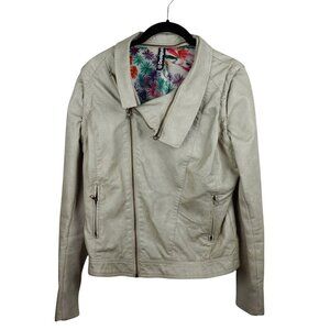 DESIGUAL Biker Moto Jacket‎ Coat Women Size 38 - M